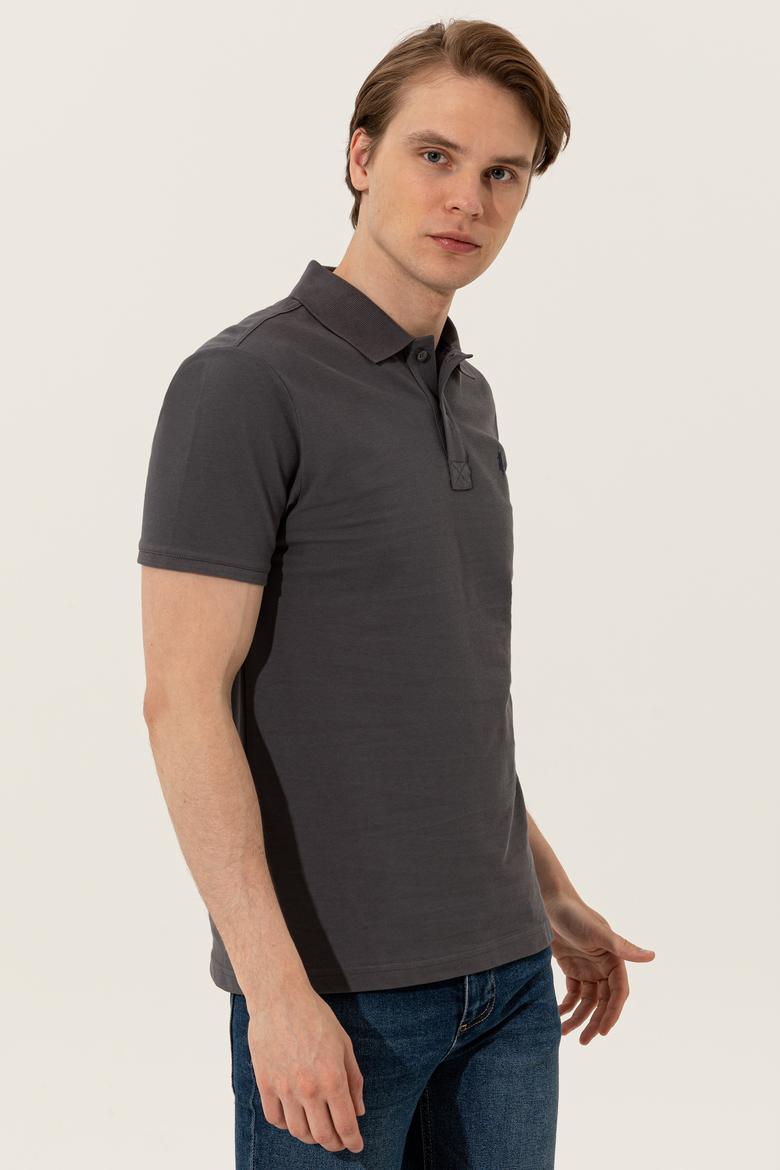 Erkek Antrasit Basic Polo Yaka Tişört - 50249149412