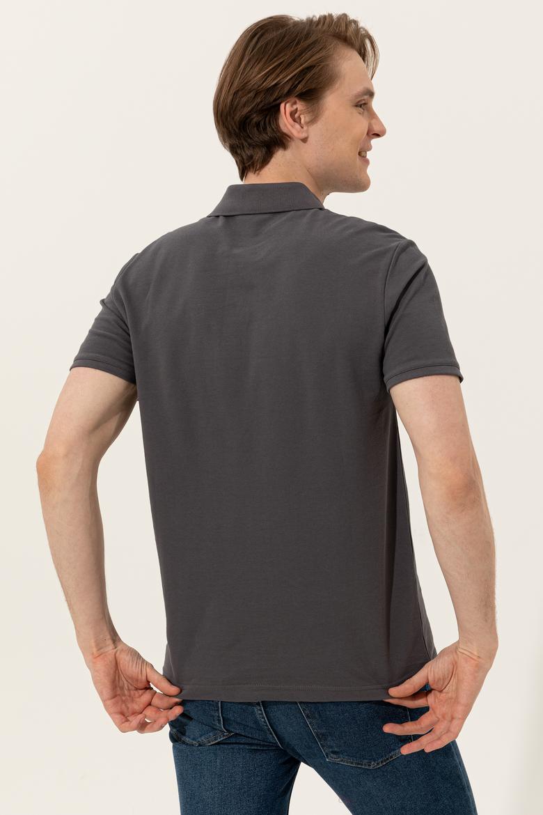 Erkek Antrasit Basic Polo Yaka Tişört - 50249149412