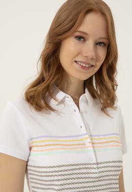 Kadın Haki Polo Yaka Tişört - 50248442010