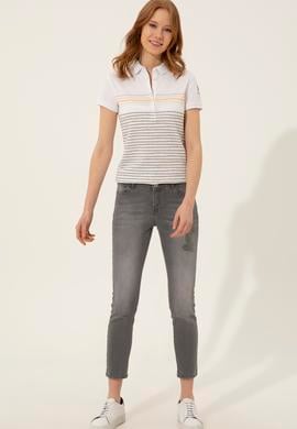 Kadın Haki Polo Yaka Tişört - 50248442010