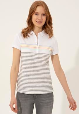 Kadın Haki Polo Yaka Tişört - 50248442010