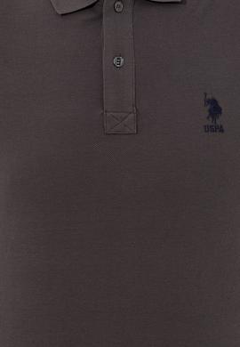 Erkek Antrasit Polo Yaka Basic T-Shirt - 50249153390