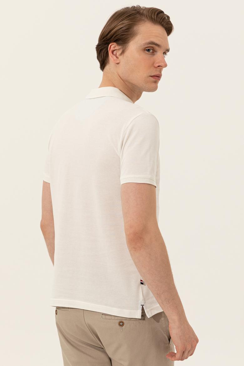 Erkek Ekru Basic Tişört - 50249153060