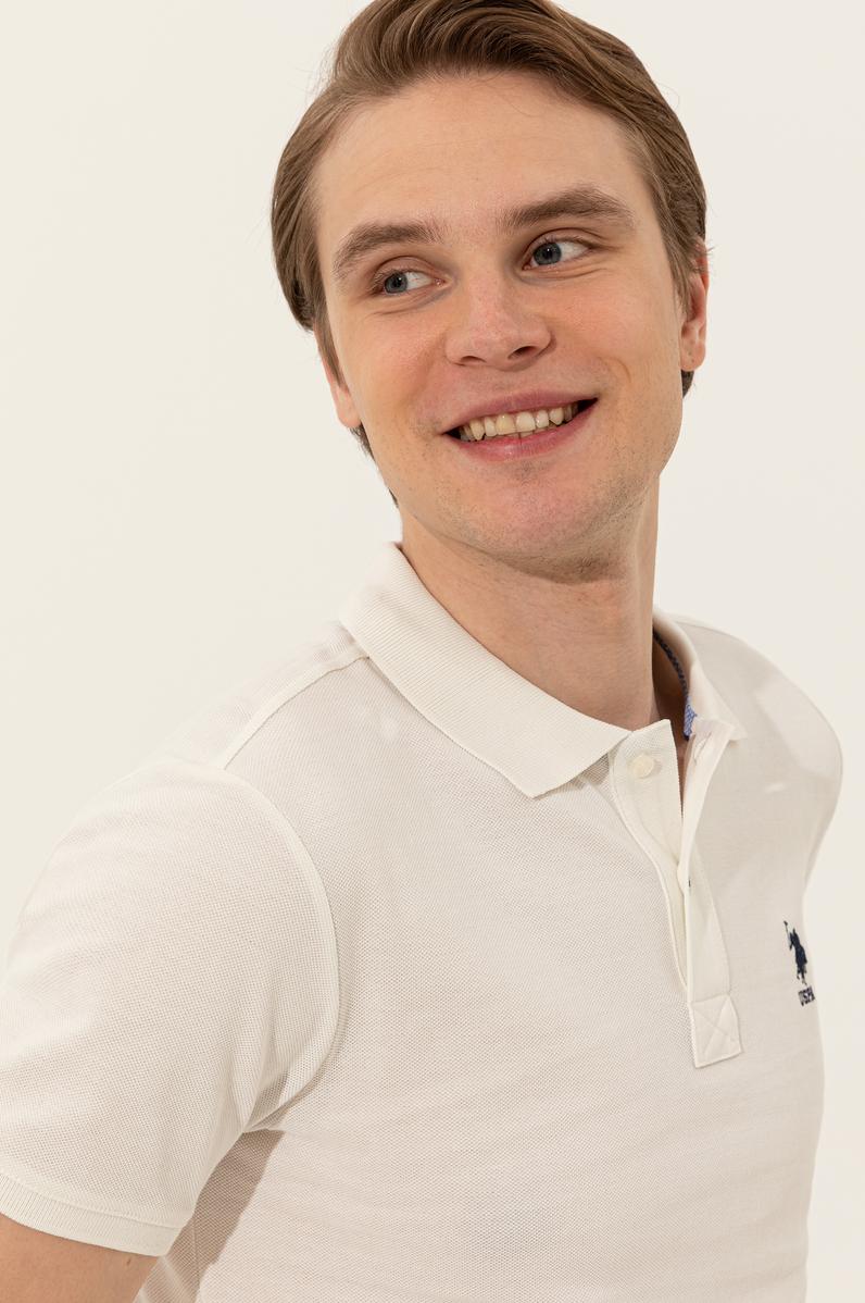 Erkek Ekru Basic Tişört