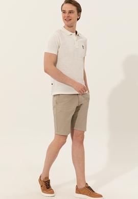 Erkek Ekru Basic Tişört - 50249153060