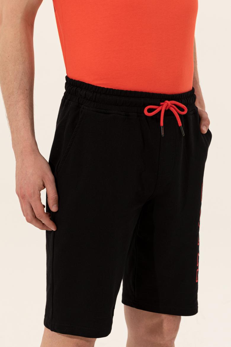 Erkek Siyah Örme Şort - 50251757013