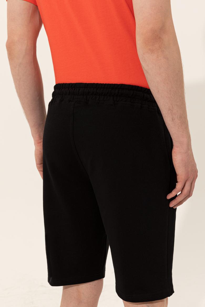 Erkek Siyah Örme Şort - 50251757013