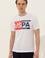 Erkek Beyaz Bisiklet Yaka Tişört