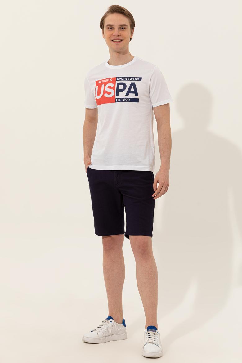 Erkek Beyaz Bisiklet Yaka Tişört - 50246120010