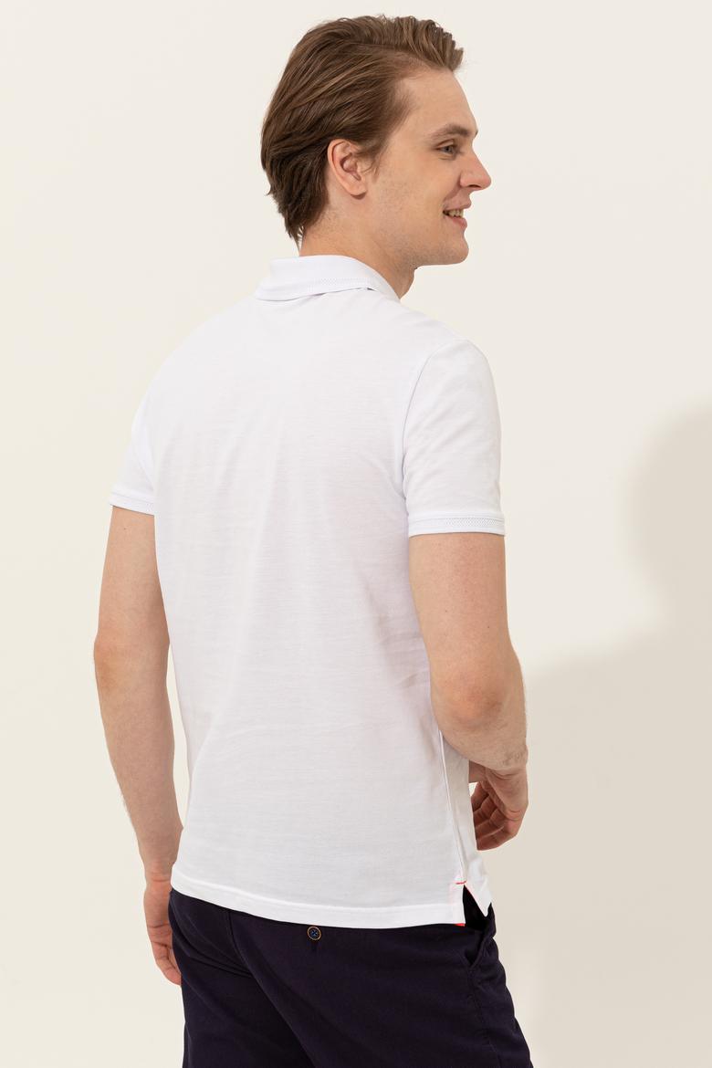 Erkek Mavi Polo Yaka T-Shirt - 50249175027