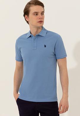 Erkek Koyu Mavi Polo Yaka Basic T-Shirt - 50249149097