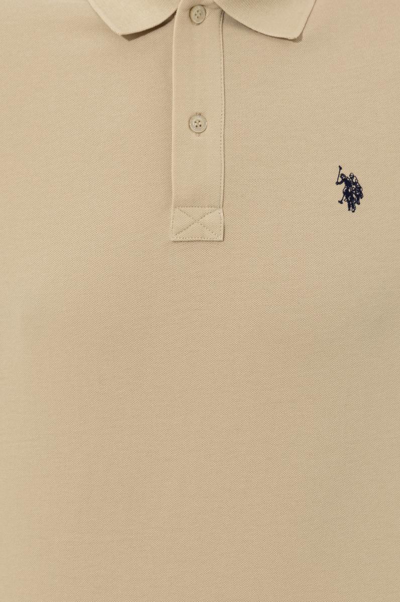 Erkek Taş Polo Yaka Basic T-Shirt