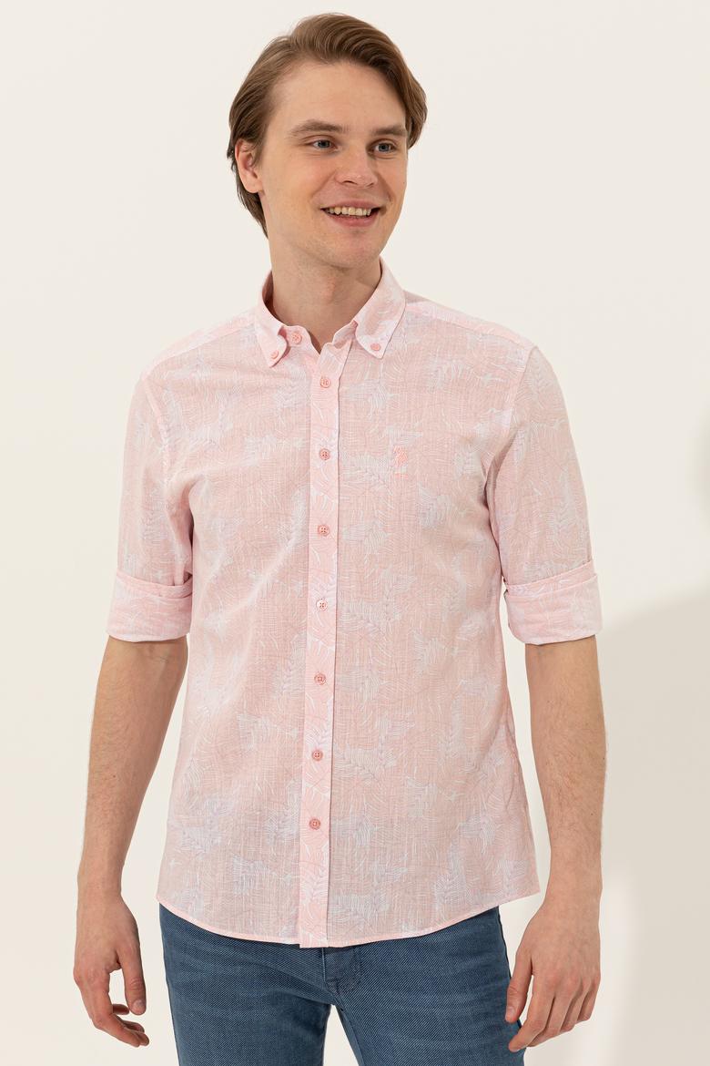 Erkek Pudra Uzun Kollu Gömlek