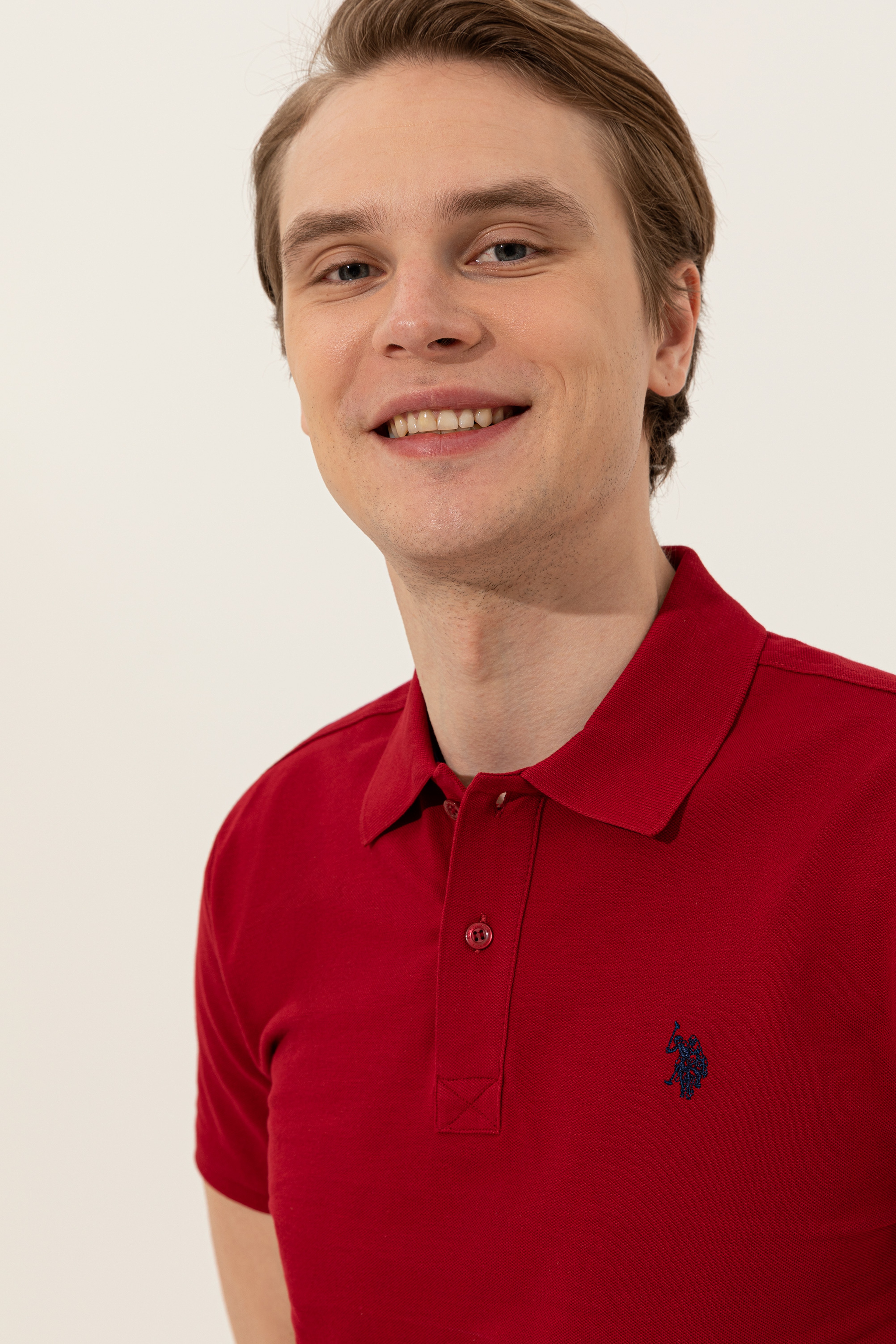 Erkek Bordo Basic Polo Yaka Tişört - Image 2