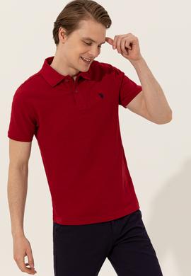 Erkek Bordo Basic Polo Yaka Tişört - 50249149042