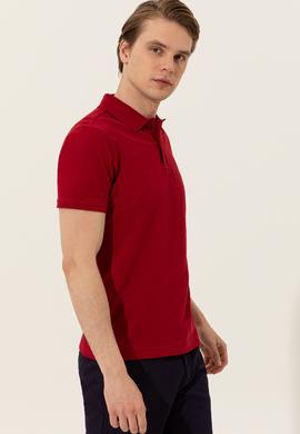 Erkek Bordo Basic Polo Yaka Tişört - 50249149042