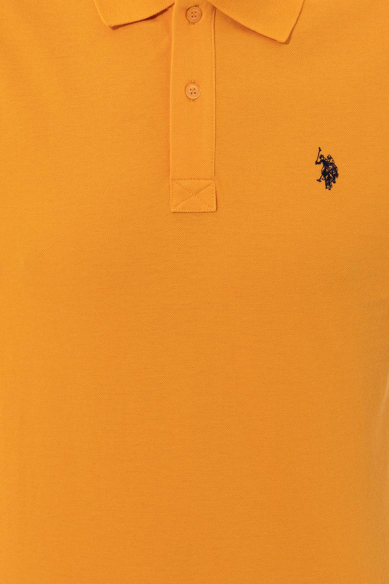 Erkek Koyu Sarı Basic Polo Yaka Tişört - 50249149286