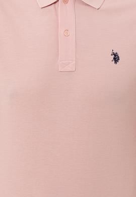 Erkek Pudra Polo Yaka Basic T-Shirt - 50249149147