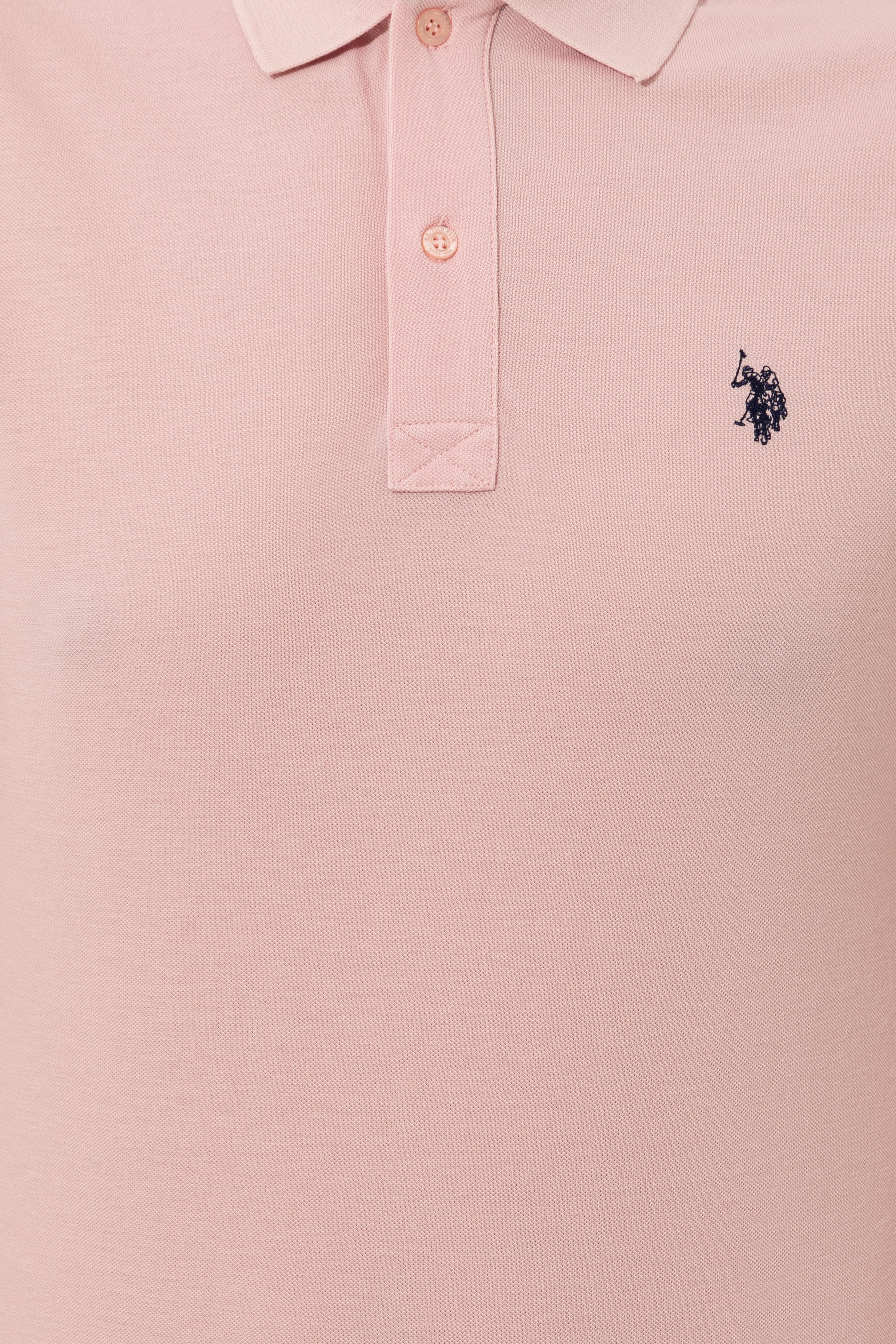 Erkek Pudra Polo Yaka Basic T-Shirt - Image 6