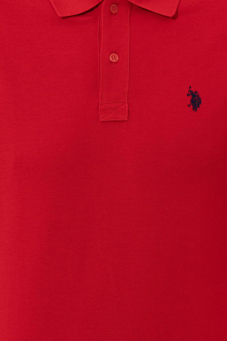 Erkek Kırmızı Basic Polo Yaka Tişört