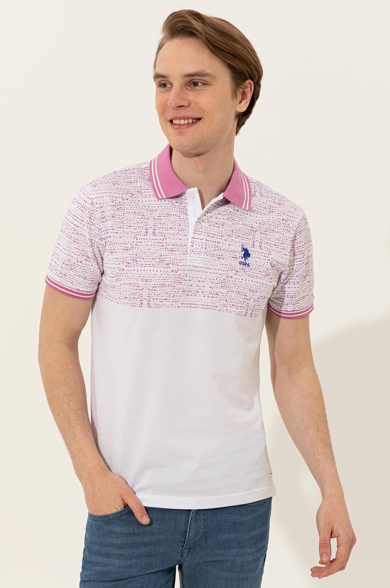 Erkek Menekşe Polo Yaka Tişört