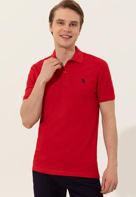 Erkek Kırmızı Basic Polo Yaka Tişört - 50249149340