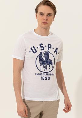 Erkek Beyaz Bisiklet Yaka Tişört - 50249980009