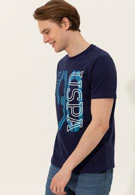 Erkek Lacivert Bisiklet Yaka Tişört - 50246142037