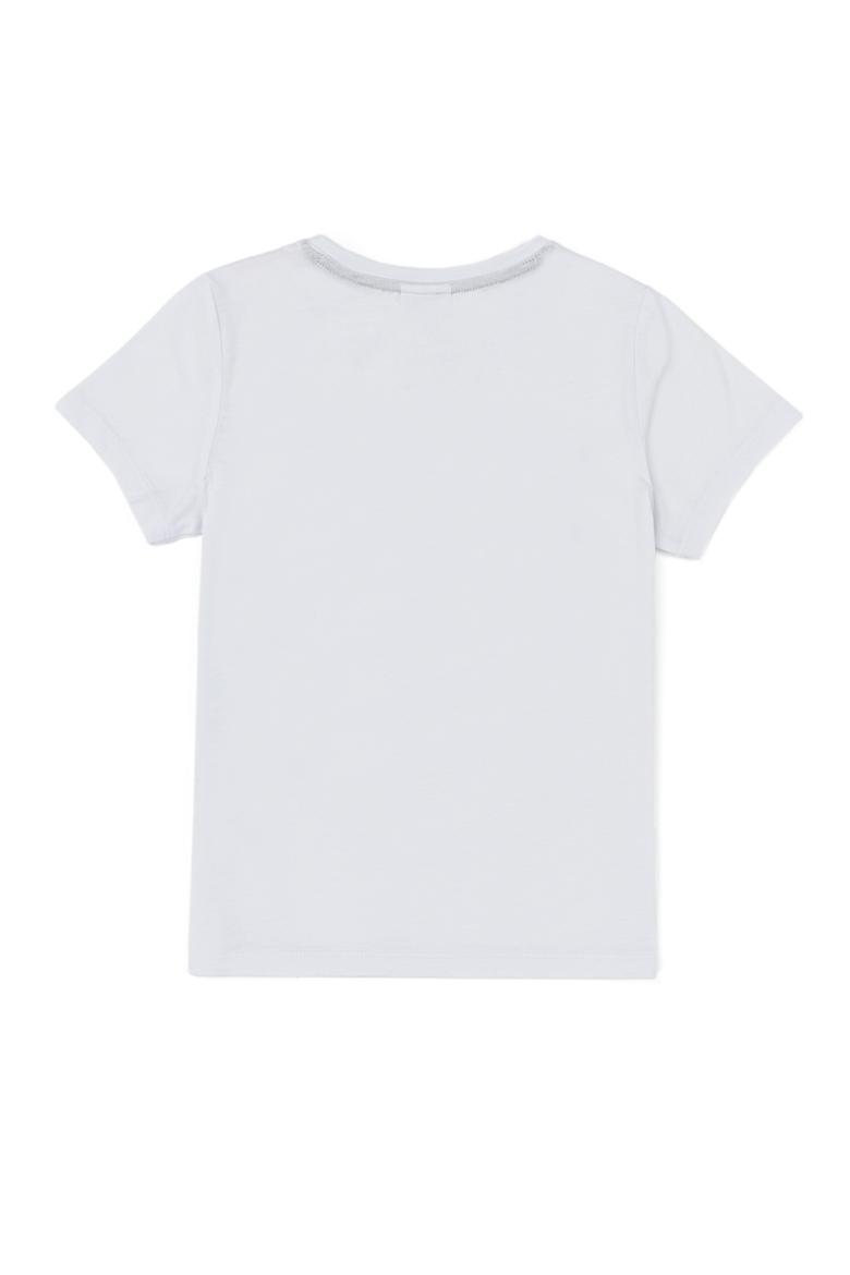 Çocuk Beyaz Bisiklet Yaka Tişört - 50252200019