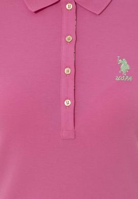 Kadın Pembe Basic Polo Yaka Tişört - 50246287065