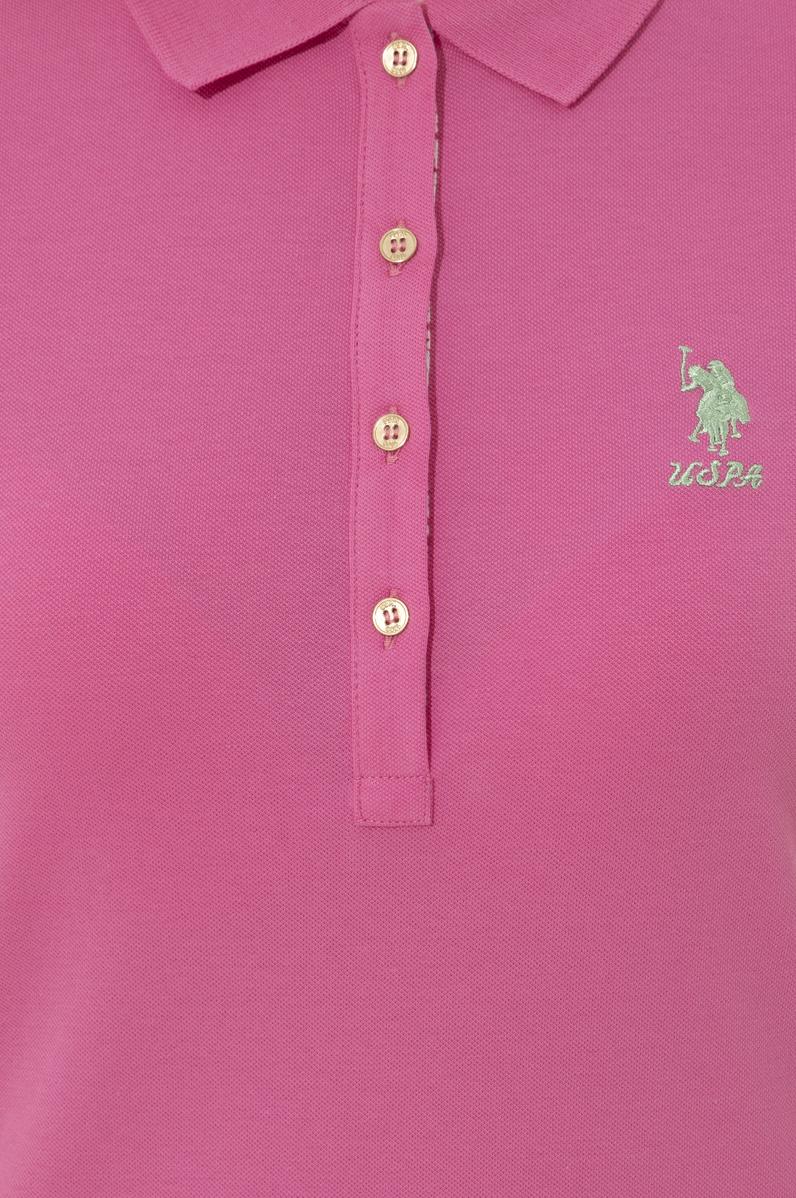 Kadın Pembe Basic Polo Yaka Tişört