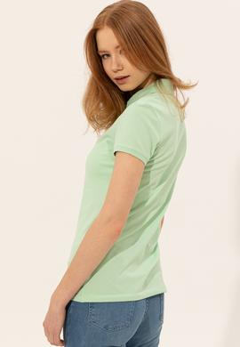 Kadın Mint Basic Polo Yaka Tişört - 50246287077