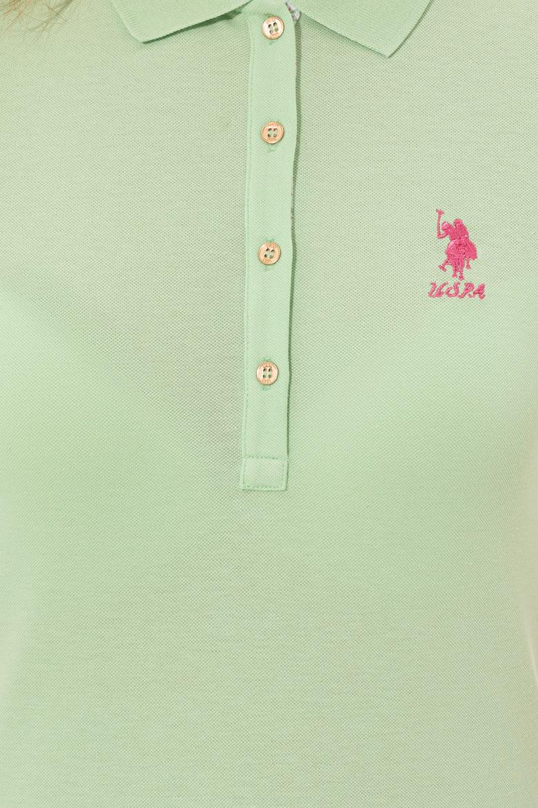 Kadın Mint Basic Polo Yaka Tişört - 50246287077