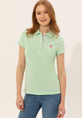 Kadın Mint Basic Polo Yaka Tişört - 50246287077