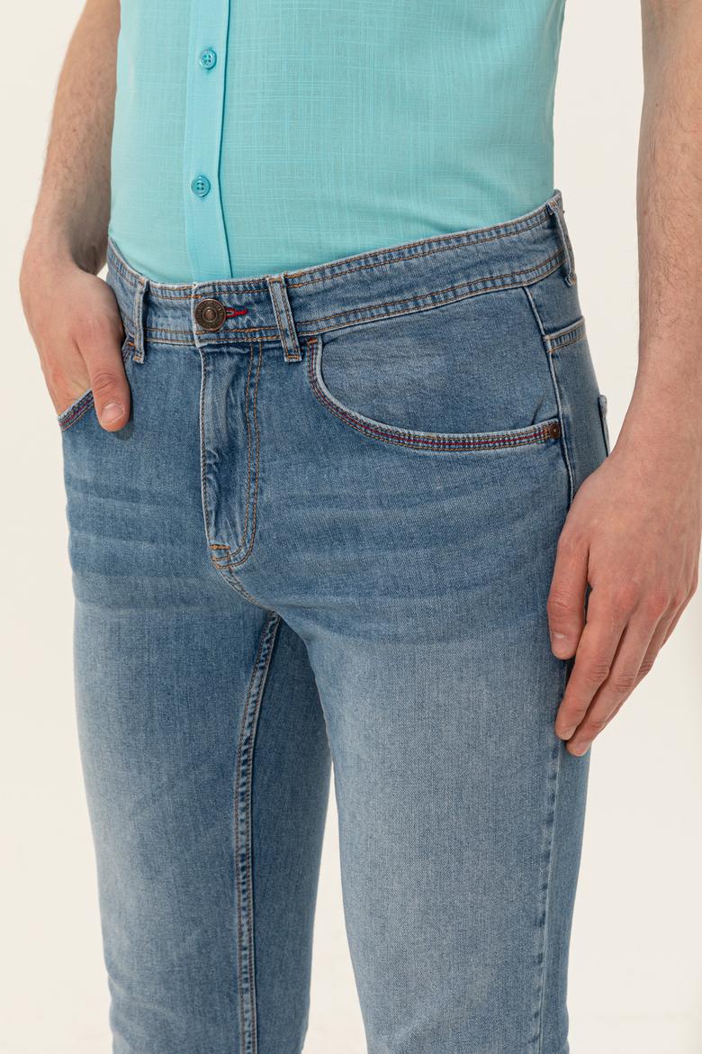 Erkek Açık Mavi Jean Pantolon - 50247659026