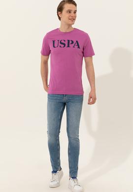 Erkek Menekşe Basic Bisiklet Yaka Tişört - 50248569048