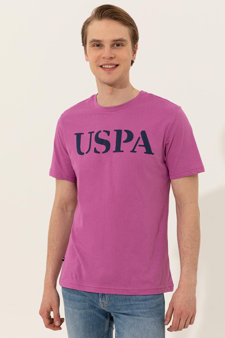 Erkek Menekşe Basic Bisiklet Yaka Tişört - 50248569048