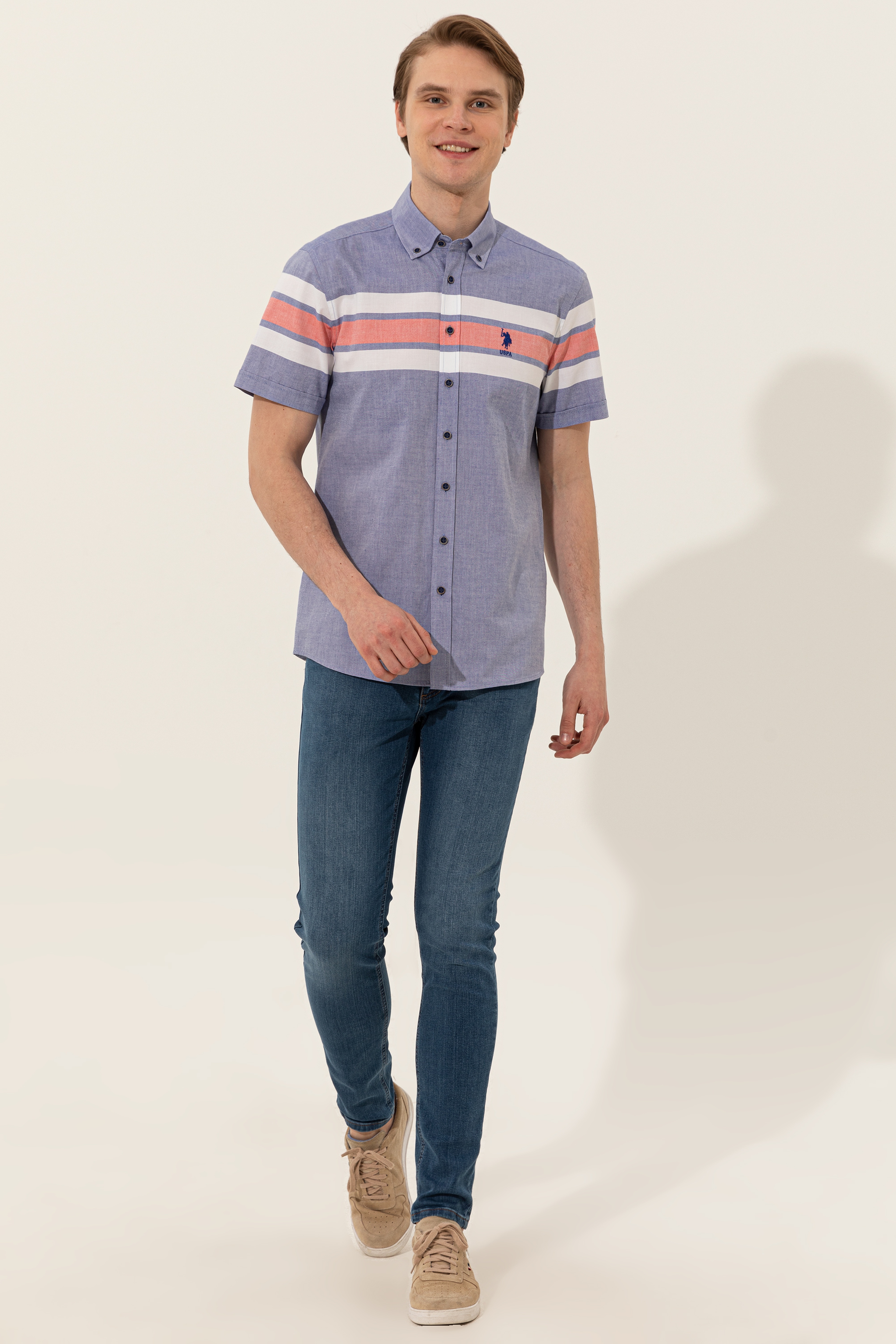 Erkek Mavi Denim Pantolon