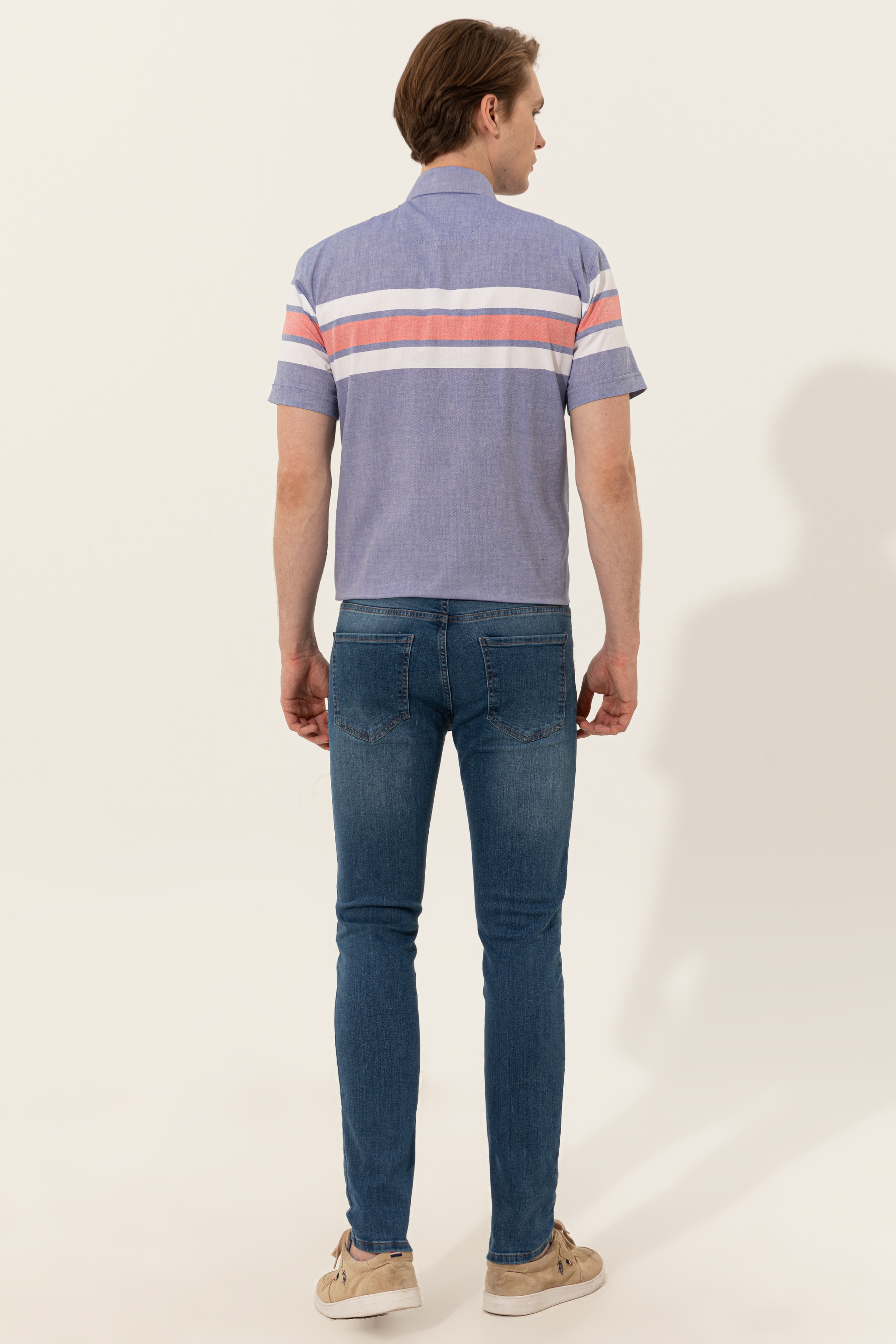Erkek Mavi Denim Pantolon