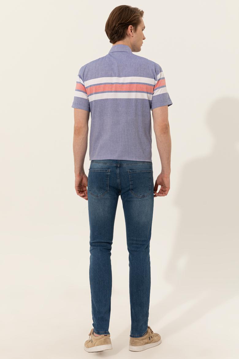 Erkek Mavi Denim Pantolon - 50250394003