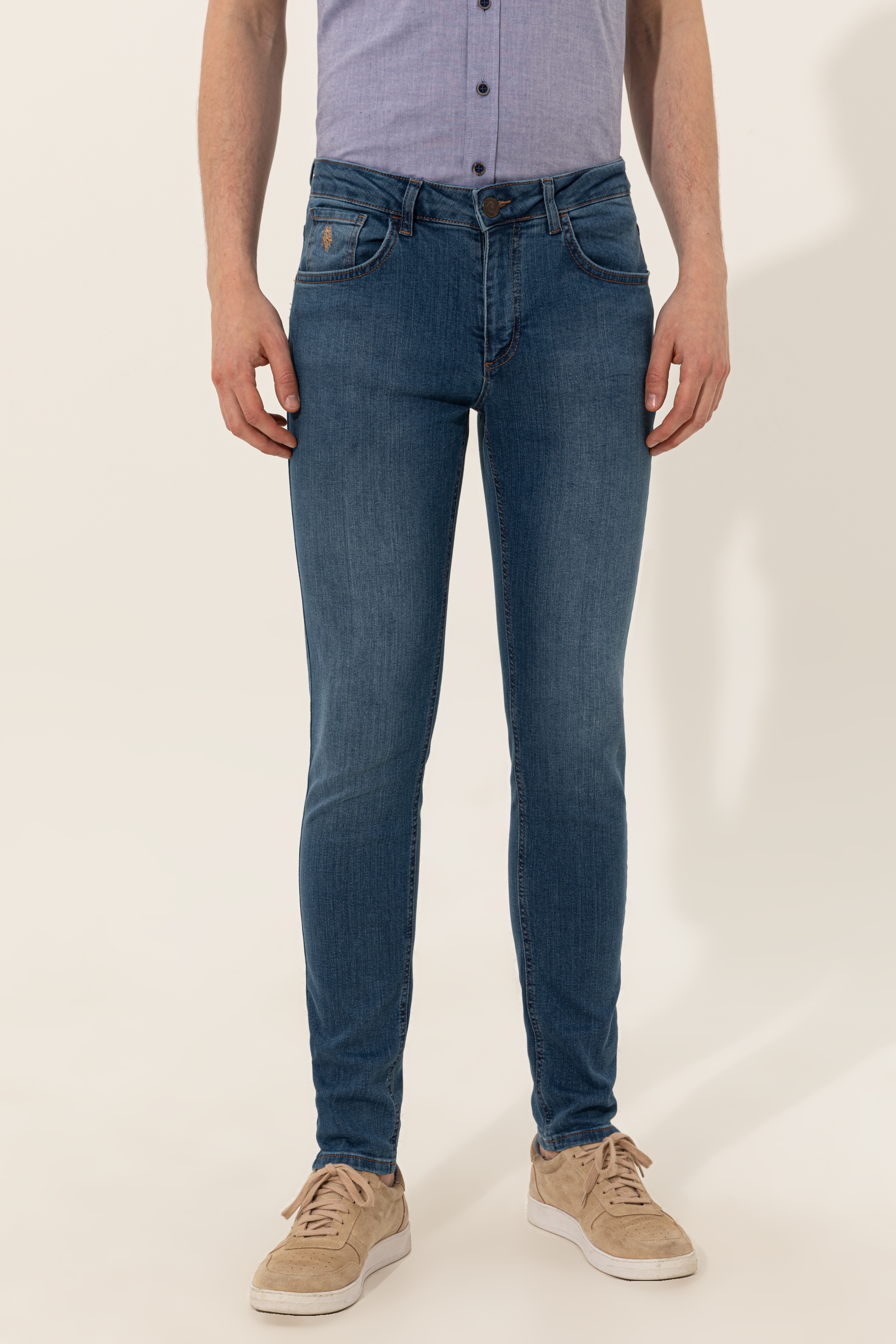 Erkek Mavi Denim Pantolon - Image 2