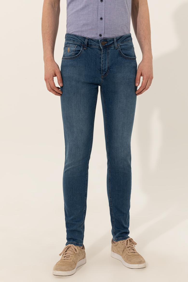 Erkek Mavi Denim Pantolon - 50250394003