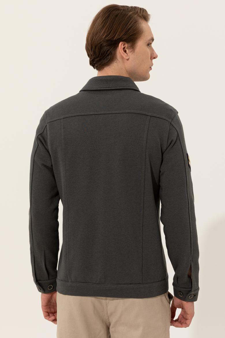 Erkek Antrasit Örme Hırka - 50243809007