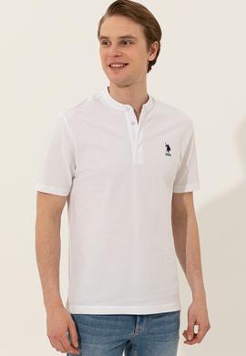 Erkek Beyaz Hakim Yaka T-Shirt - 50246102006