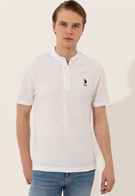 Erkek Beyaz Hakim Yaka T-Shirt - 50246102006