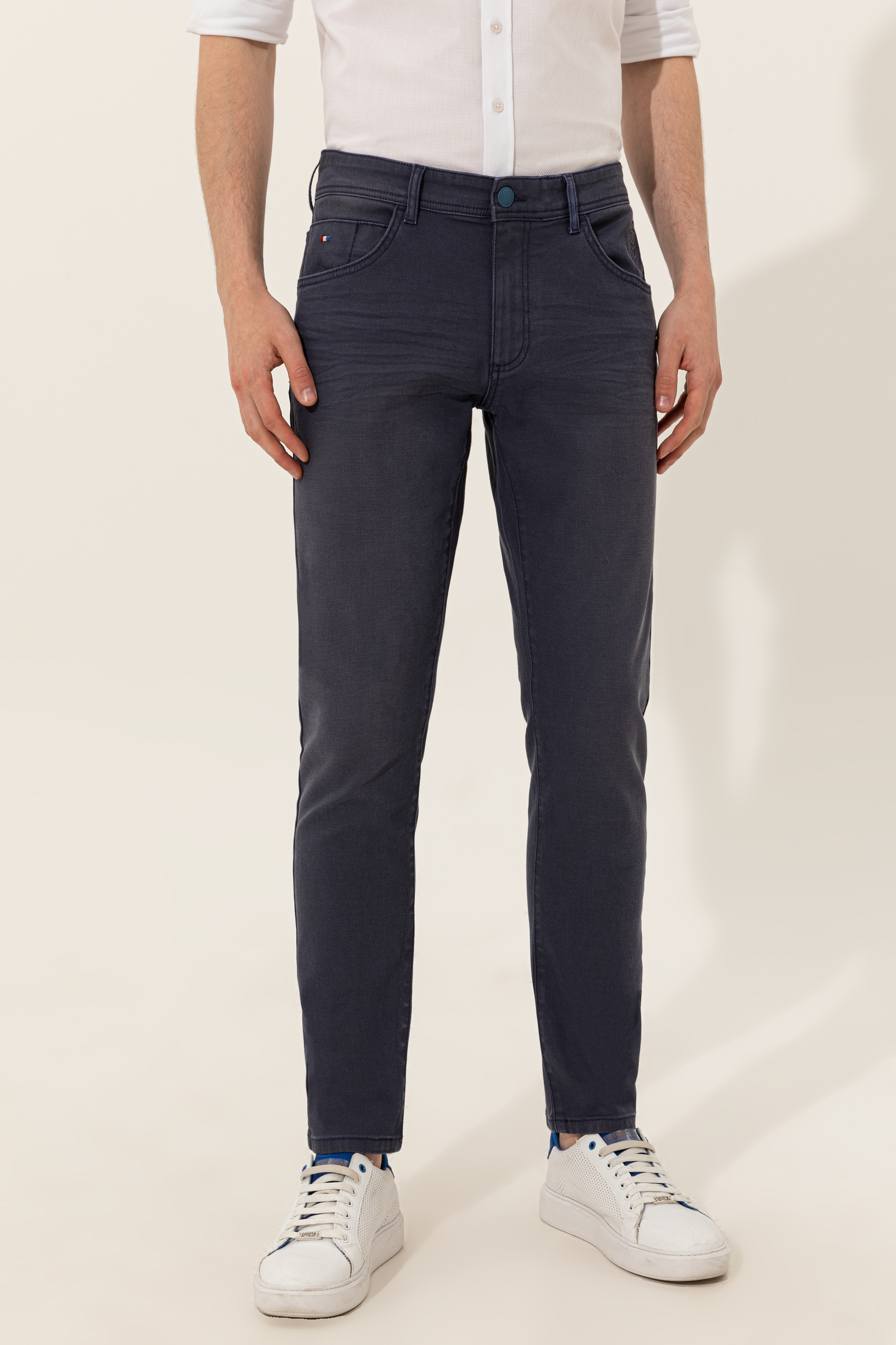 Erkek Lacivert Denim Pantolon - Image 2