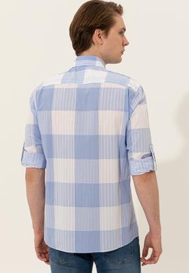 Erkek Mavi Uzun Kollu Gömlek - 50248204006