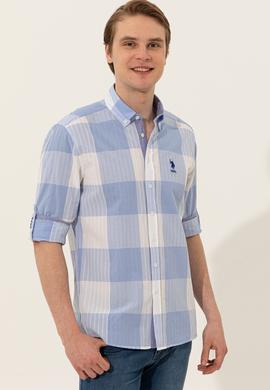 Erkek Mavi Uzun Kollu Gömlek - 50248204006