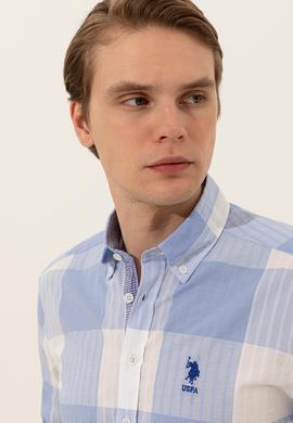 Erkek Mavi Uzun Kollu Gömlek - 50248204006