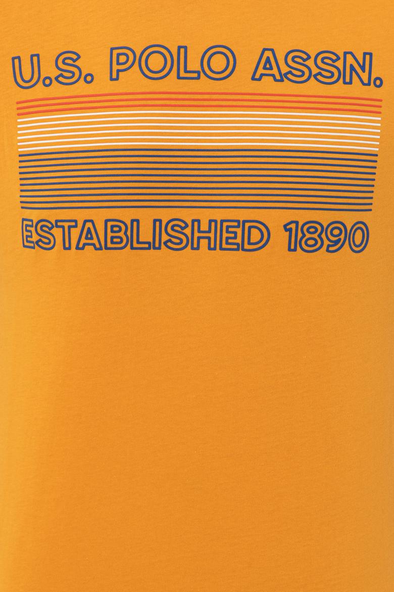 Erkek Koyu Sarı Bisiklet Yaka Tişört - 50246309154